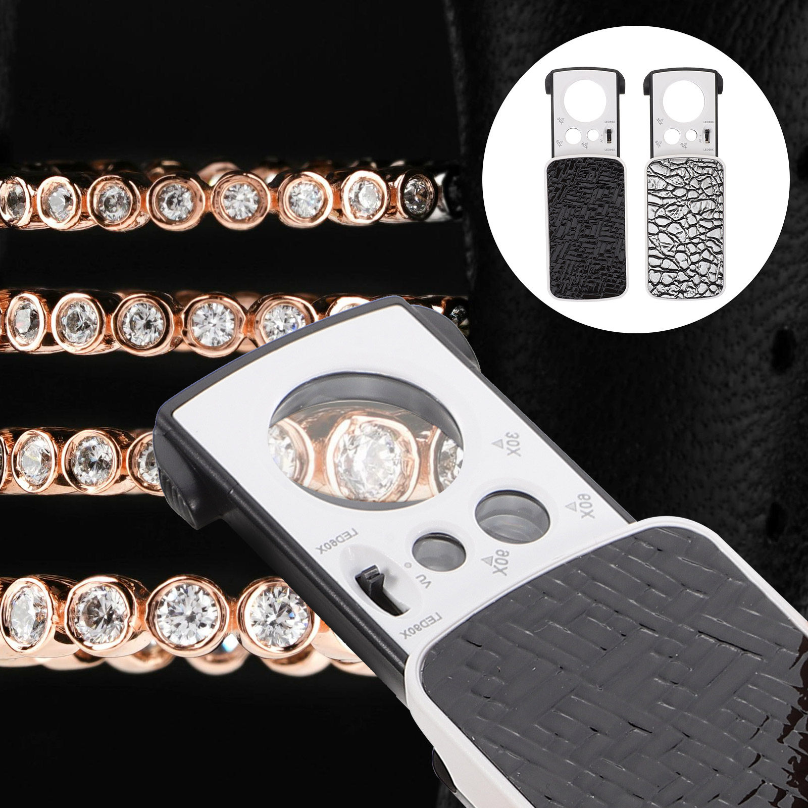 Collectors Coins Jewelry & Watches Of Smithtown - 2Pcs Jewelry Magnifier LED Portable Illuminated