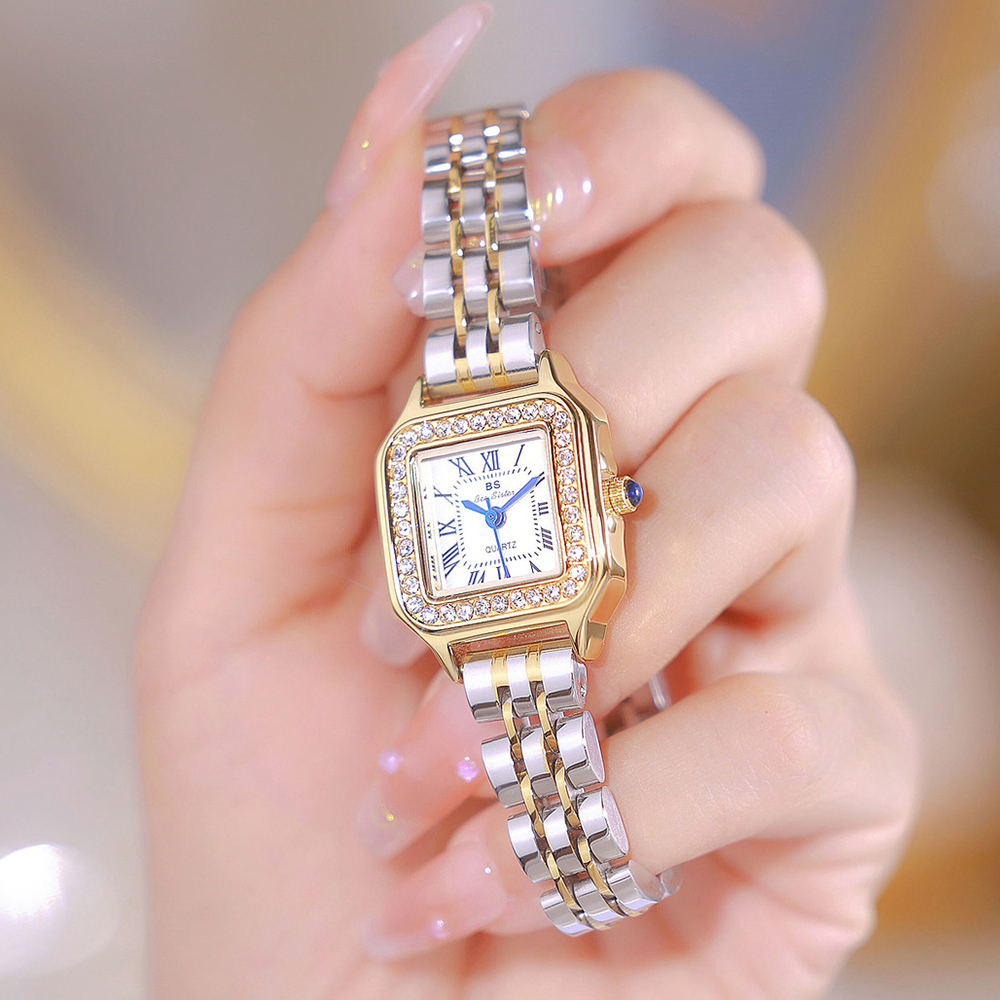 High Jewelry Watches - Women Watch Stainless Steel Square Small