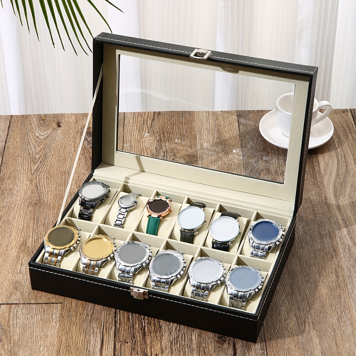A Faux Leather Watch Storage B - Jewelry Box That Holds Watches recensione e prezzo