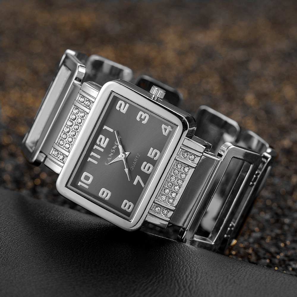 Cansnow Rectangle Ladies Wrist - Jewelry Watches Silver recensione e prezzo