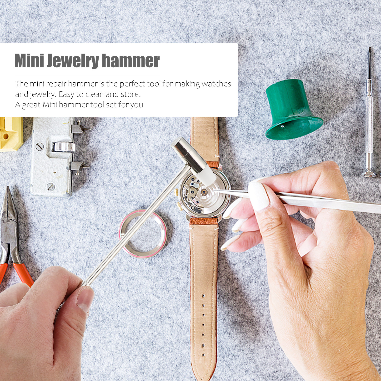 3Pcs Mini Hammer Tool Set for  - Jewelry Y Watches recensione e prezzo