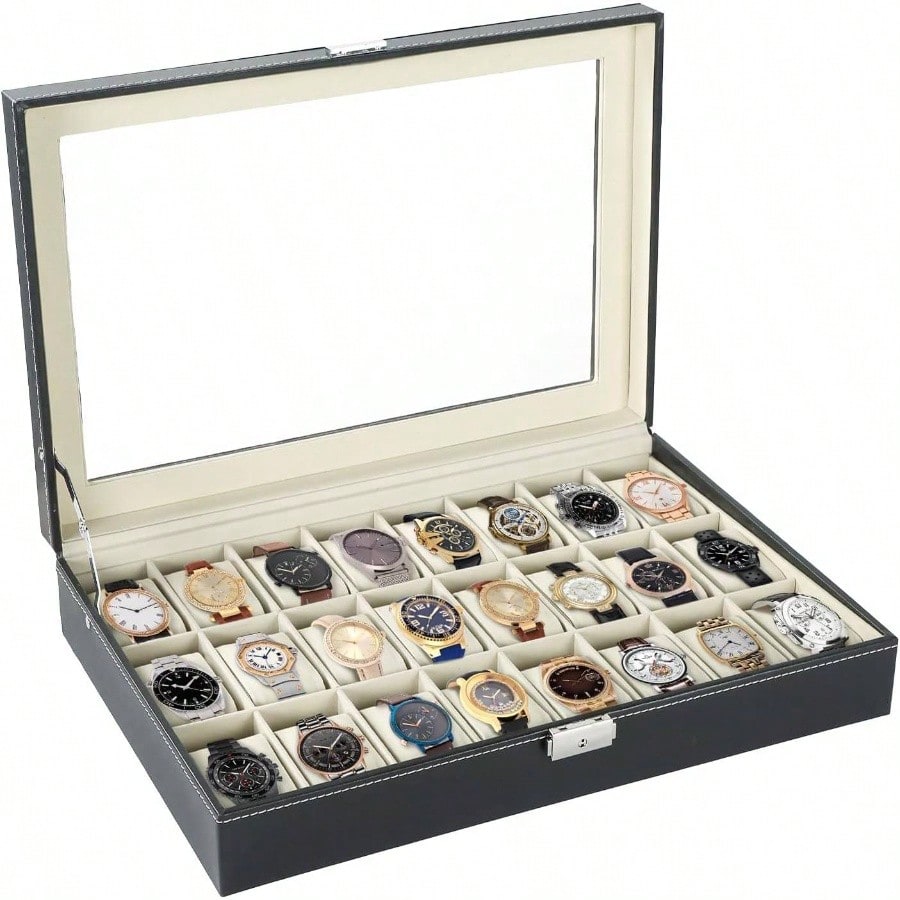 Watch Box 24 Slots Elegant Por - Jewelry Box That Holds Watches recensione e prezzo