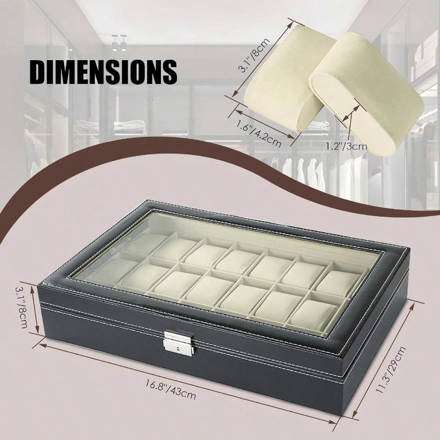 Watch Box 24 Slots Elegant Por - Jewelry Box That Holds Watches recensione e prezzo