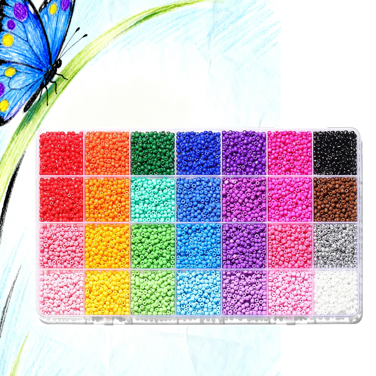 28 colors of 3mm seed beads, 7 - Fine Jewelry & Watches Photos recensione e prezzo