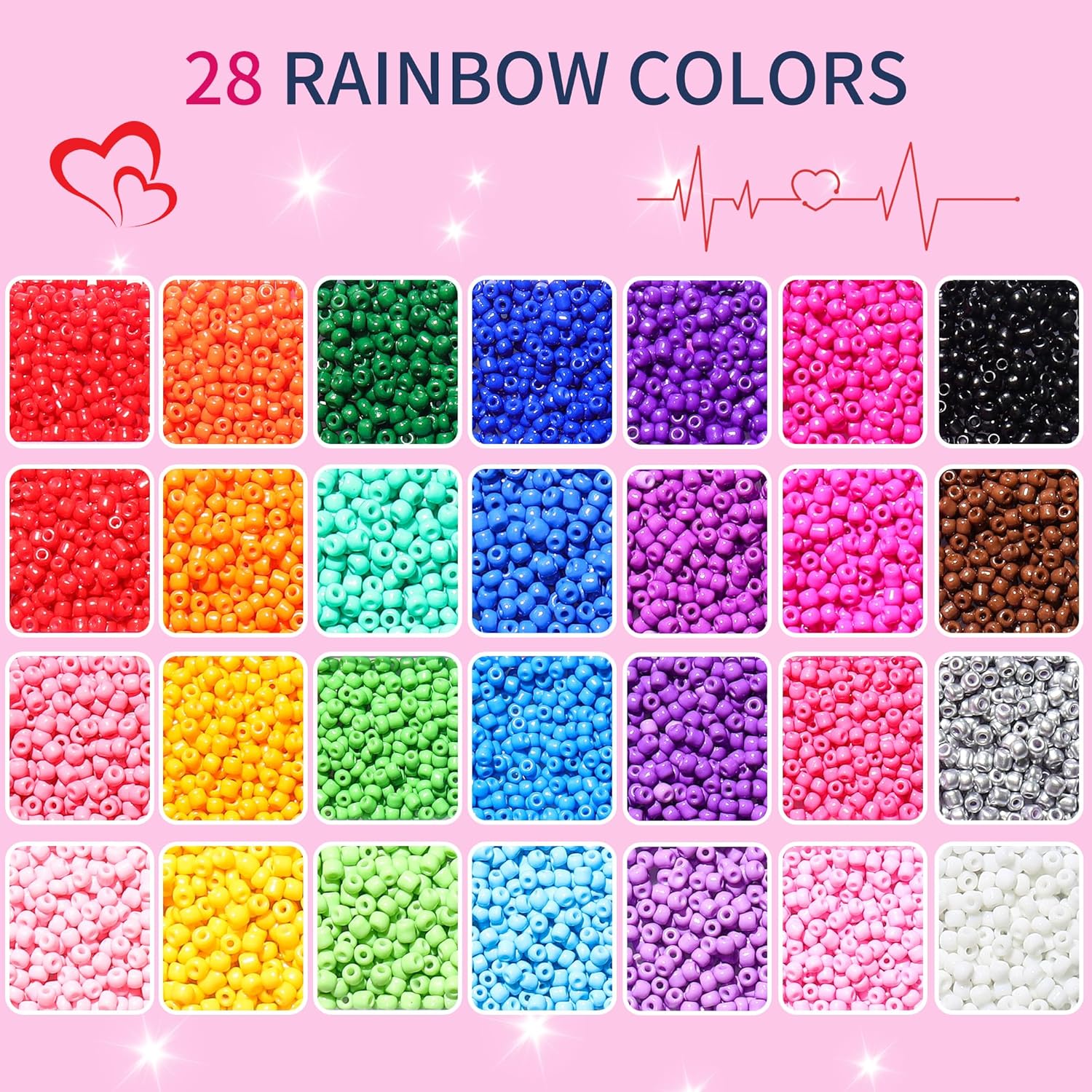 28 colors of 3mm seed beads, 7 - Fine Jewelry & Watches Photos recensione e prezzo