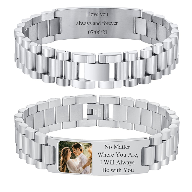 Custom Picture Text Bracelet W - Jewelry Watches Men recensione e prezzo