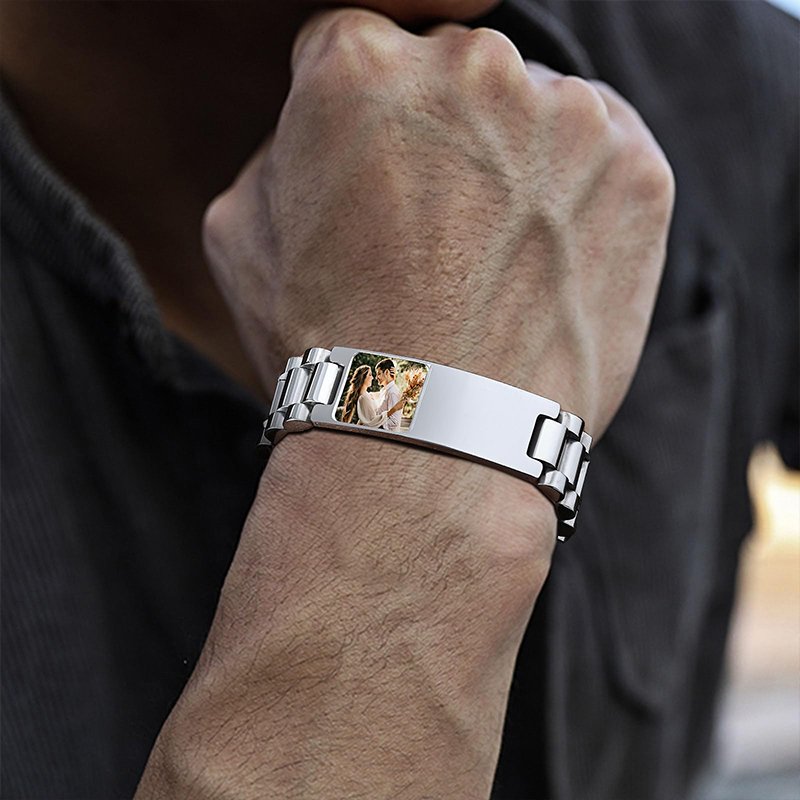 Custom Picture Text Bracelet W - Jewelry Watches Men recensione e prezzo