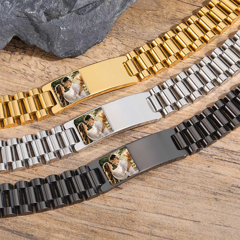 Custom Picture Text Bracelet W - Jewelry Watches Men recensione e prezzo