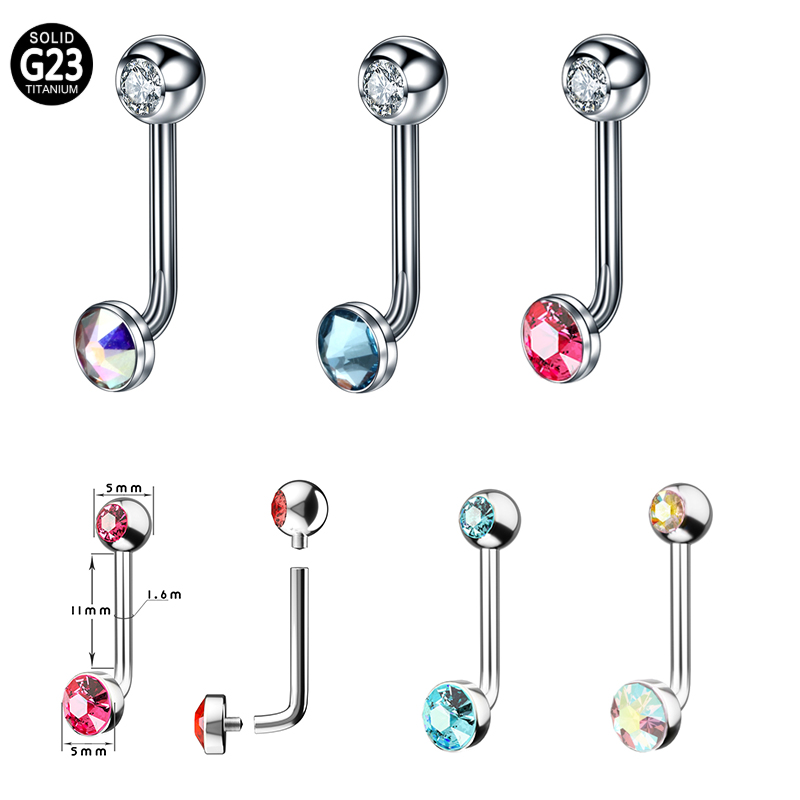 1PC F136 Titanium 14G CZ Gem P - Christina Jewelry & Watches Marguerite Ørestik Forgyldt Sølv recensione e prezzo