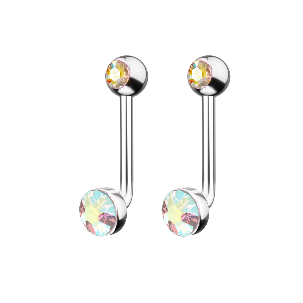 1PC F136 Titanium 14G CZ Gem P - Christina Jewelry & Watches Marguerite Ørestik Forgyldt Sølv recensione e prezzo