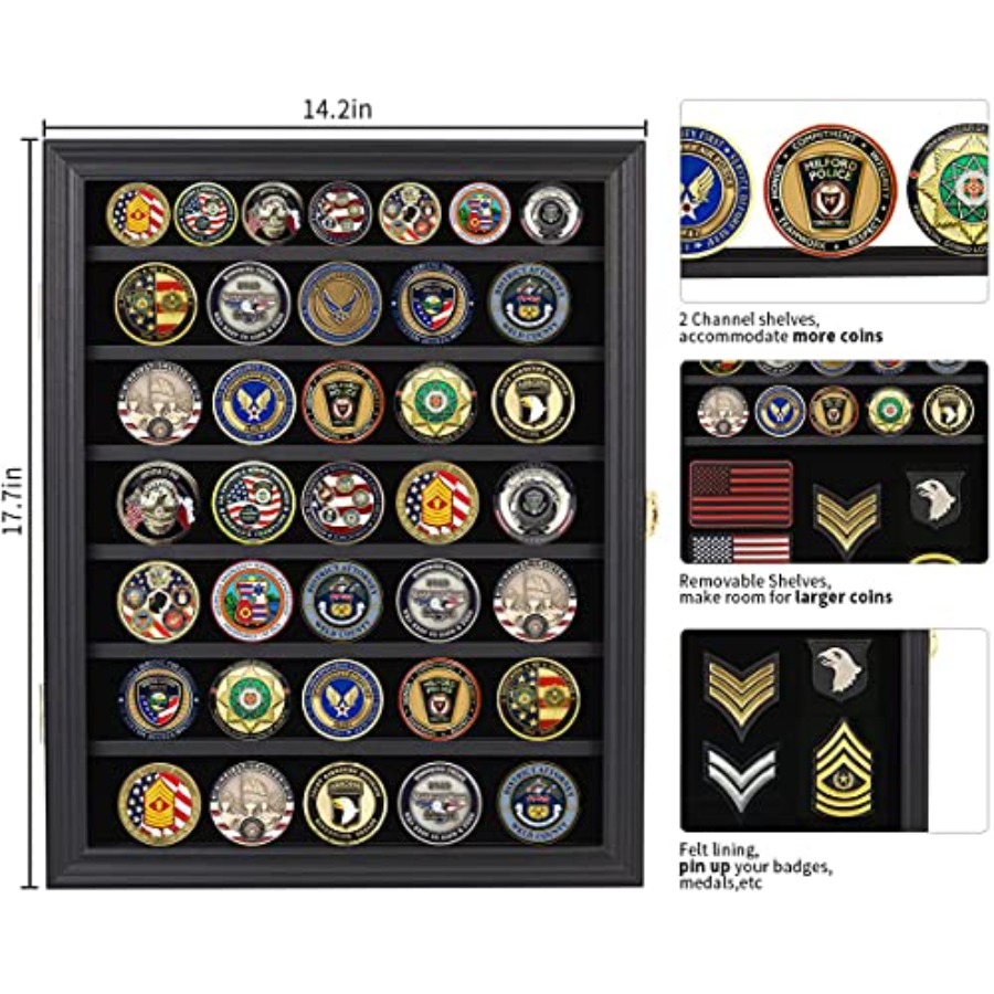 Medals Display Case Wall Frame - Collectors Coins Jewelry & Watches Of Smithtown recensione e prezzo
