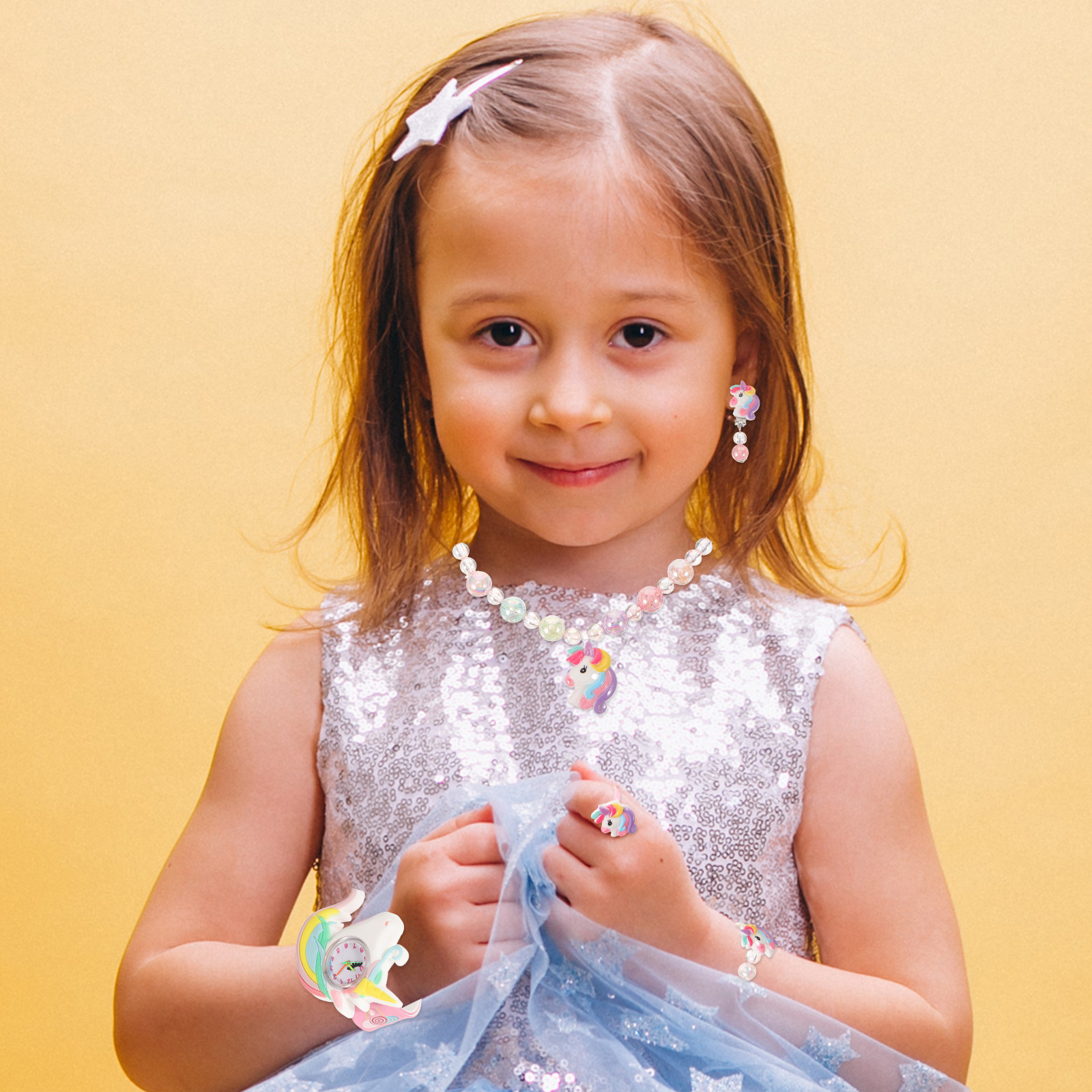 1Set Unicorn Jewelry Set Girls - Jewelry Y Watches recensione e prezzo