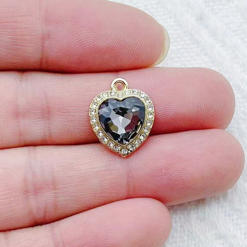 10pcs heart-shaped inlaid colo - Jewelry & Watches Review recensione e prezzo