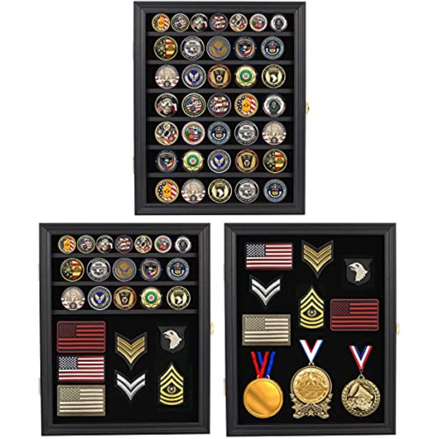 Medals Display Case Wall Frame - Collectors Coins Jewelry & Watches Of Smithtown recensione e prezzo