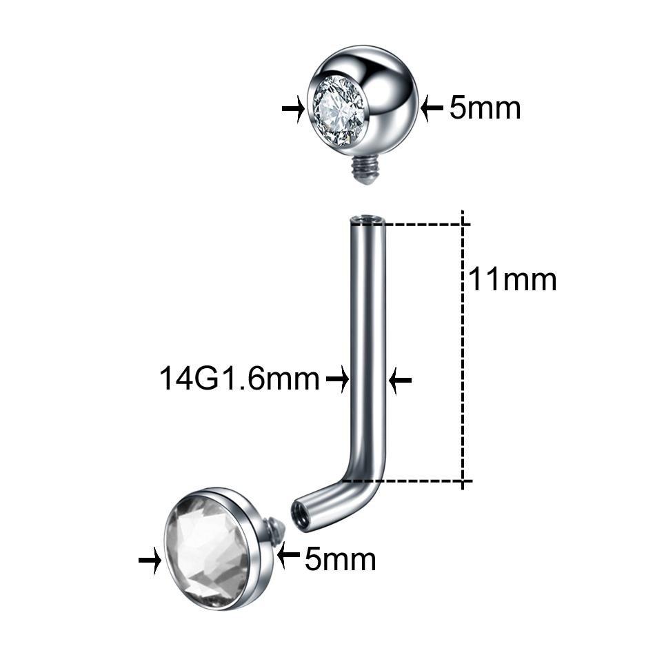 1PC G23 Titanium Opal Crystal  - Christina Jewelry & Watches Marguerite Ørestik Forgyldt Sølv recensione e prezzo