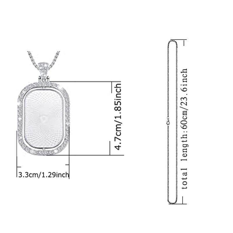 Personalized Custom Rectangula - Necklace Pendant recensione e prezzo