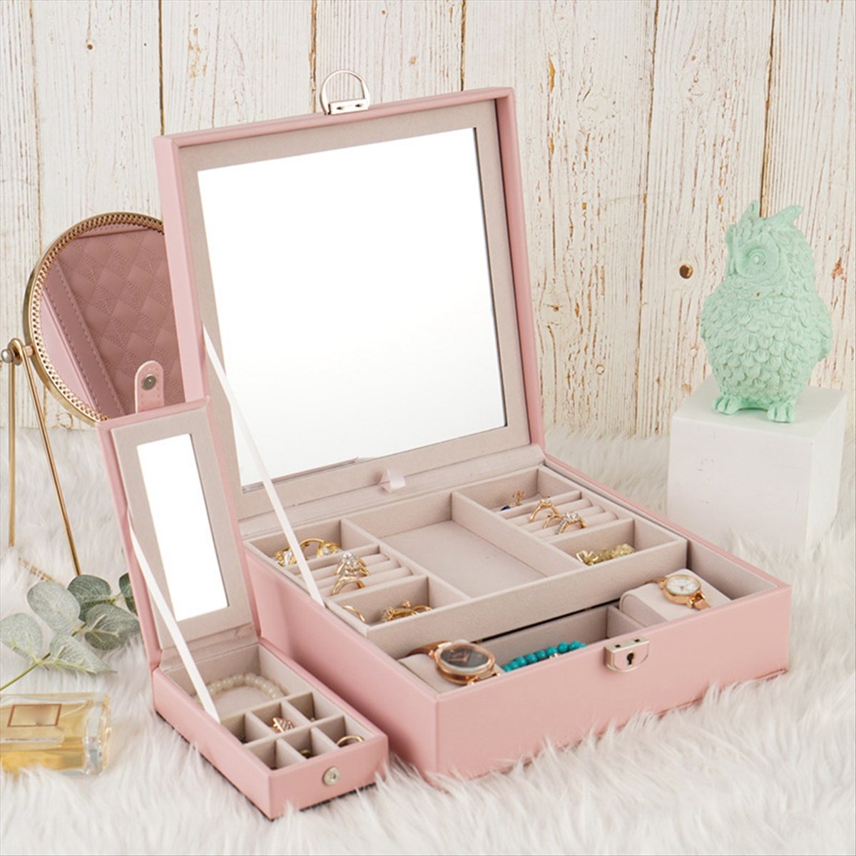 ABQR Girly Pink Jewelry Box Je - Jewelry & Watches Review recensione e prezzo