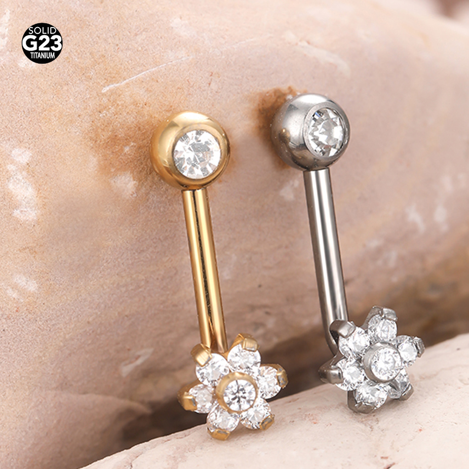 1Pc G23 Titanium Crystal Flowe - Christina Jewelry & Watches Marguerite Ørestik Forgyldt Sølv recensione e prezzo