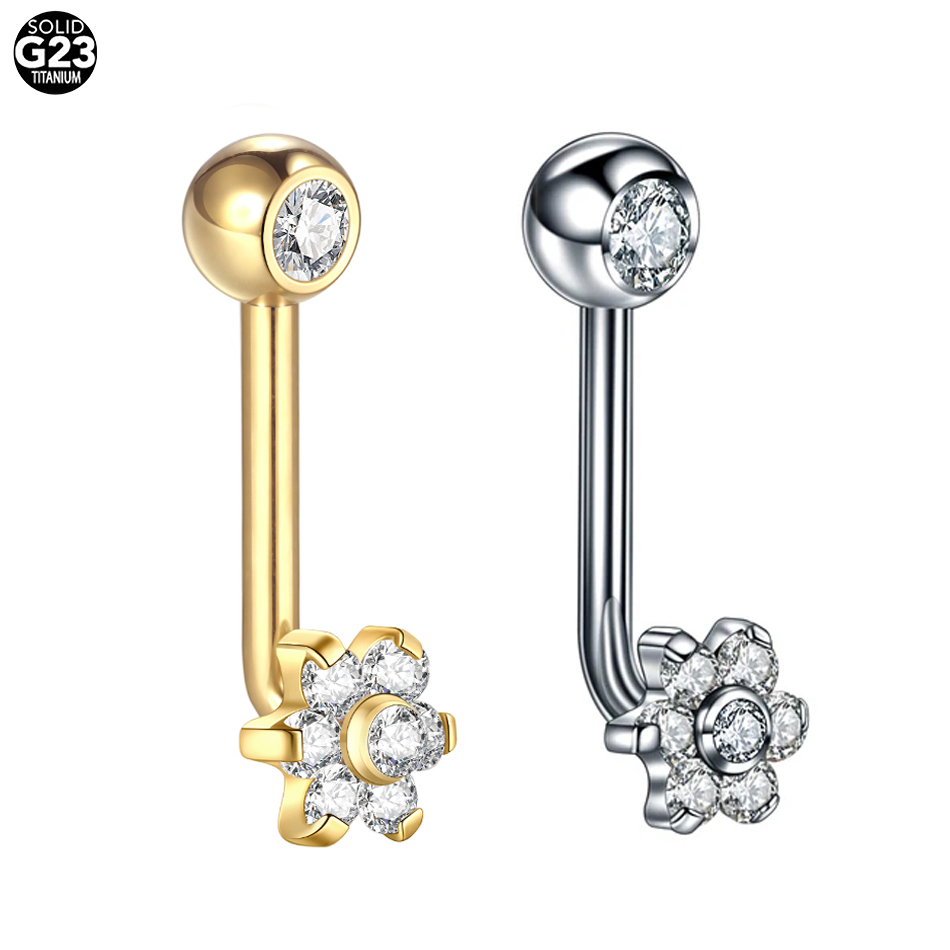 1Pc G23 Titanium Crystal Flowe - Christina Jewelry & Watches Marguerite Ørestik Forgyldt Sølv recensione e prezzo