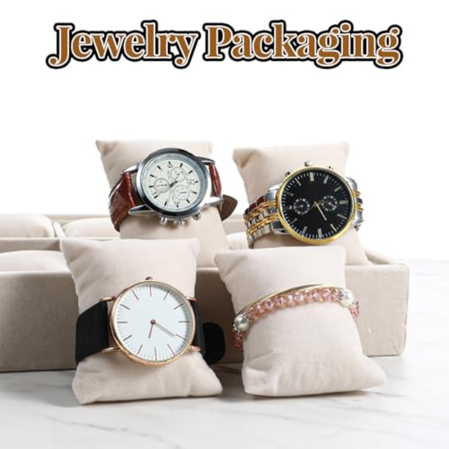 2 Pcs Beige Velvet Jewelry Org - Jewelry Watches Men recensione e prezzo
