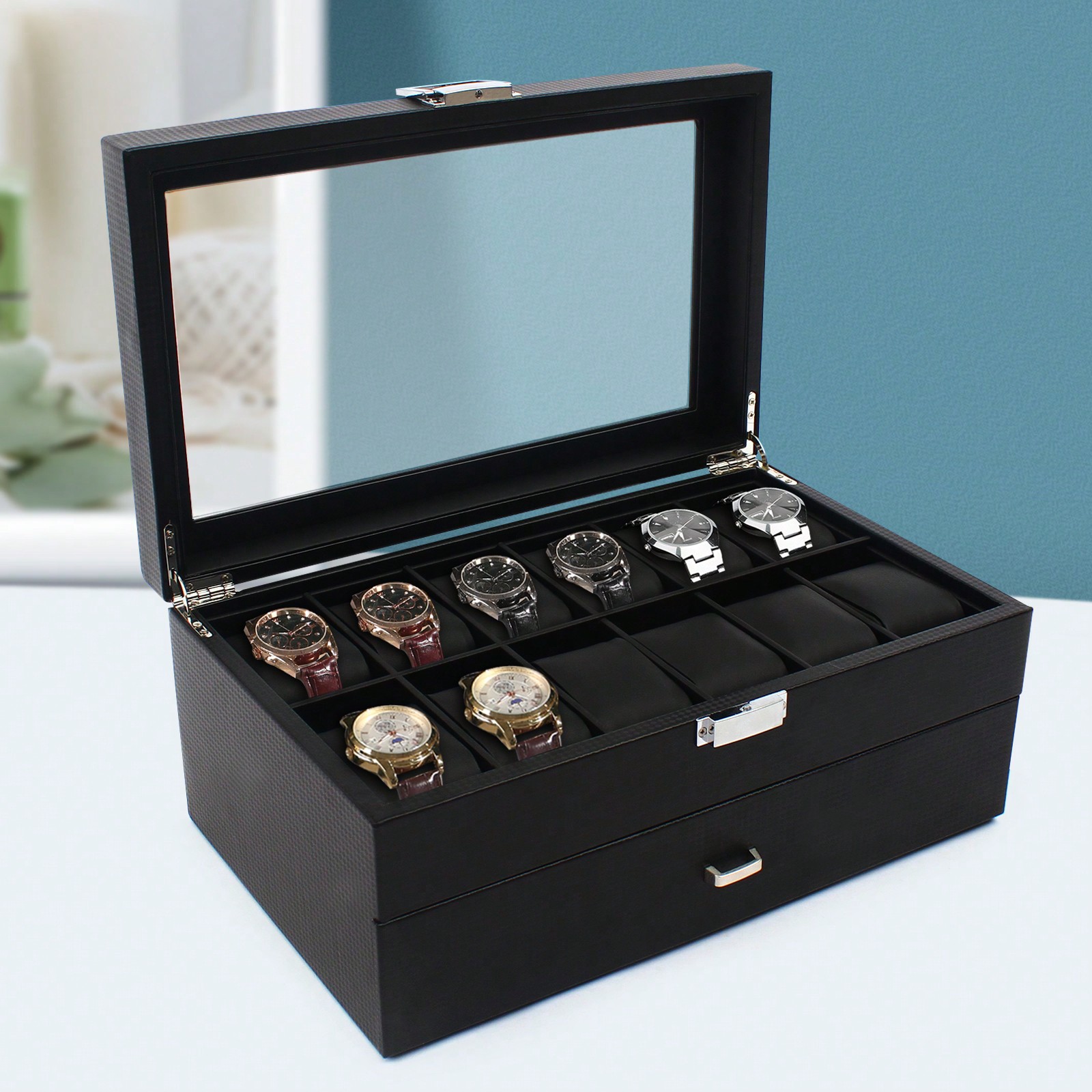 24 Slot Men Watch Display Case - Jewelry Watches Men recensione e prezzo