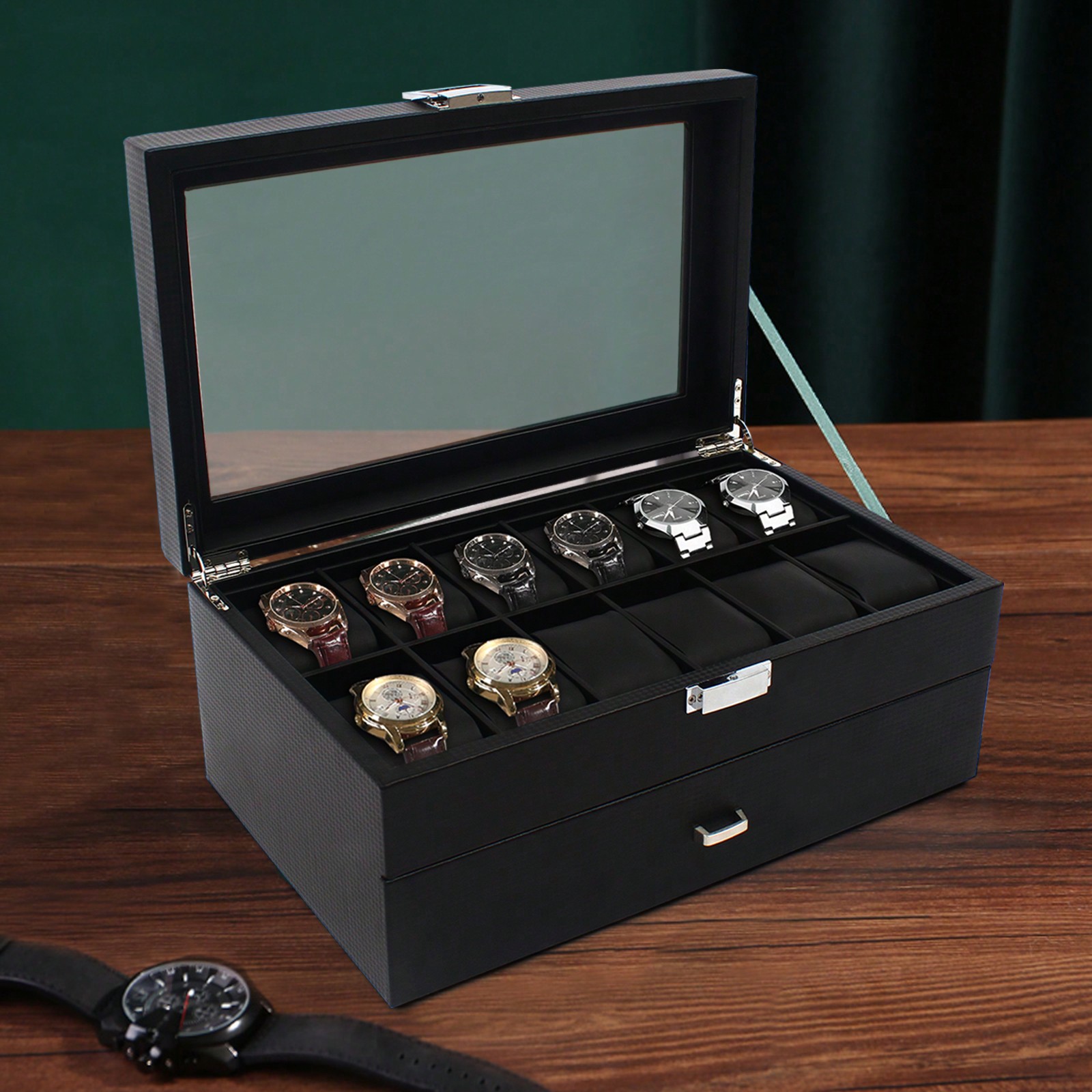 24 Slot Men Watch Display Case - Jewelry Watches Men recensione e prezzo