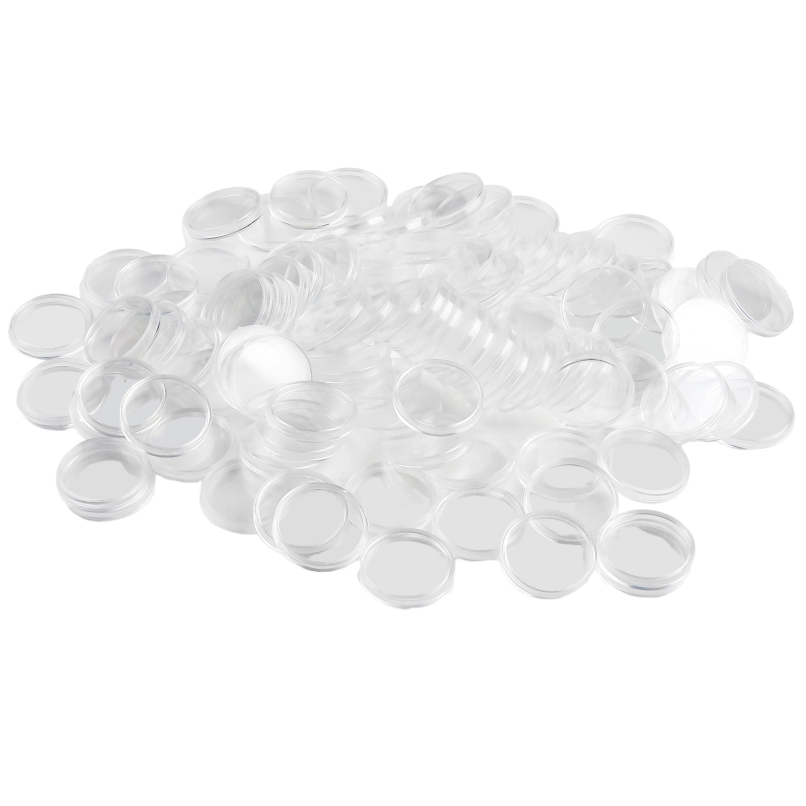 100Pcs Transparent Plastic Rou - Collectors Coins Jewelry & Watches Of Smithtown recensione e prezzo