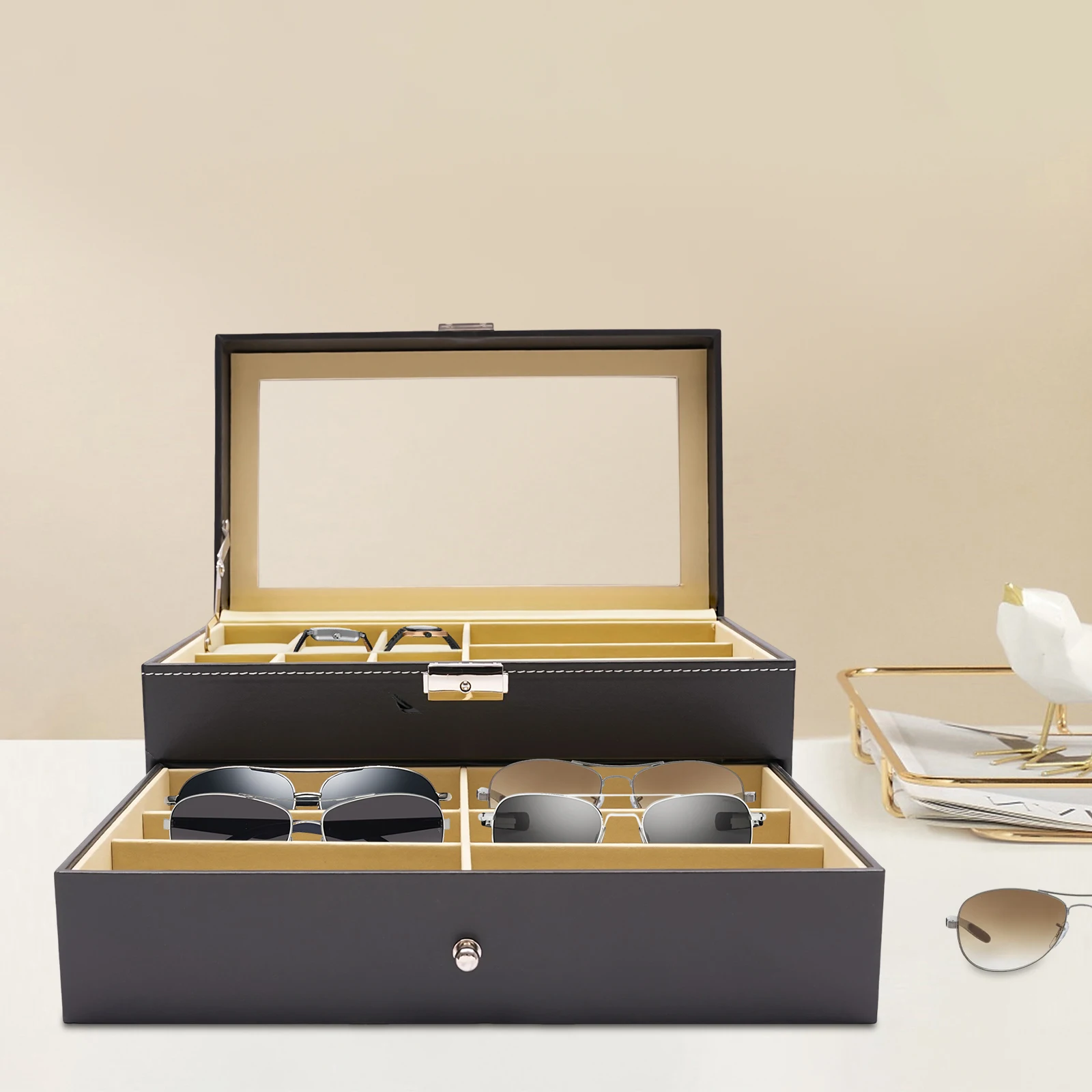 Black 2-Tier Watch Jewelry Dis - Jewelry Box That Holds Watches recensione e prezzo