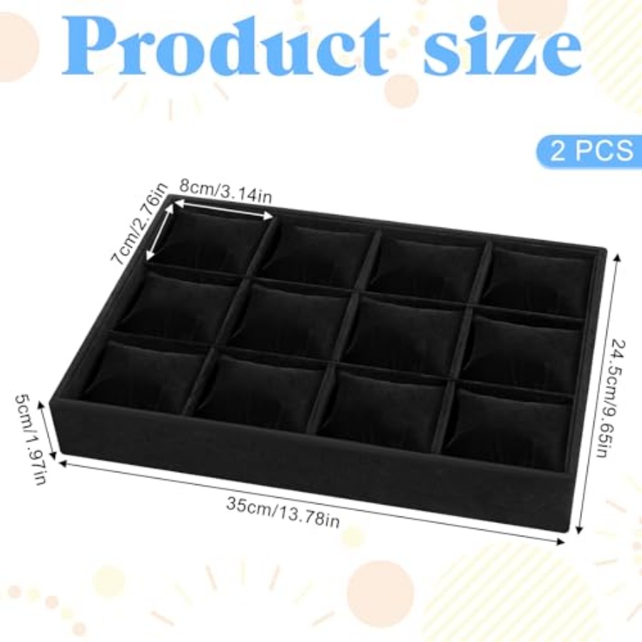 2 PCS Watch Tray, 12 Grid Watc - Jewelry Watches Men recensione e prezzo