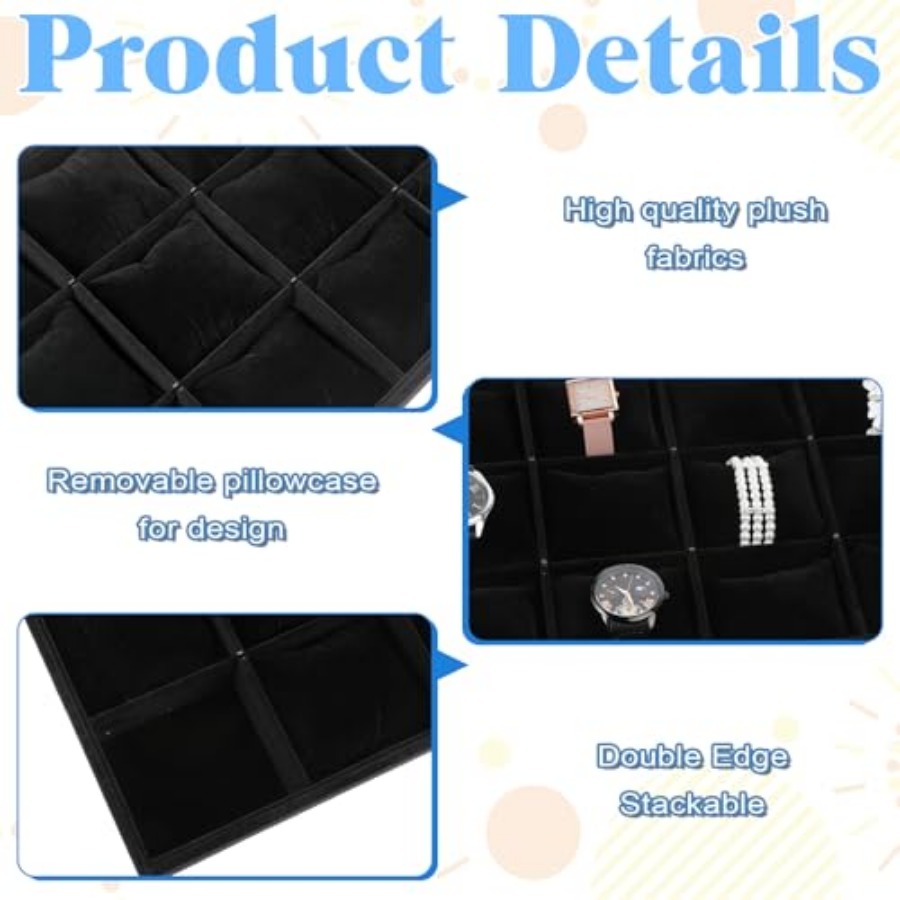 2 PCS Watch Tray, 12 Grid Watc - Jewelry Watches Men recensione e prezzo