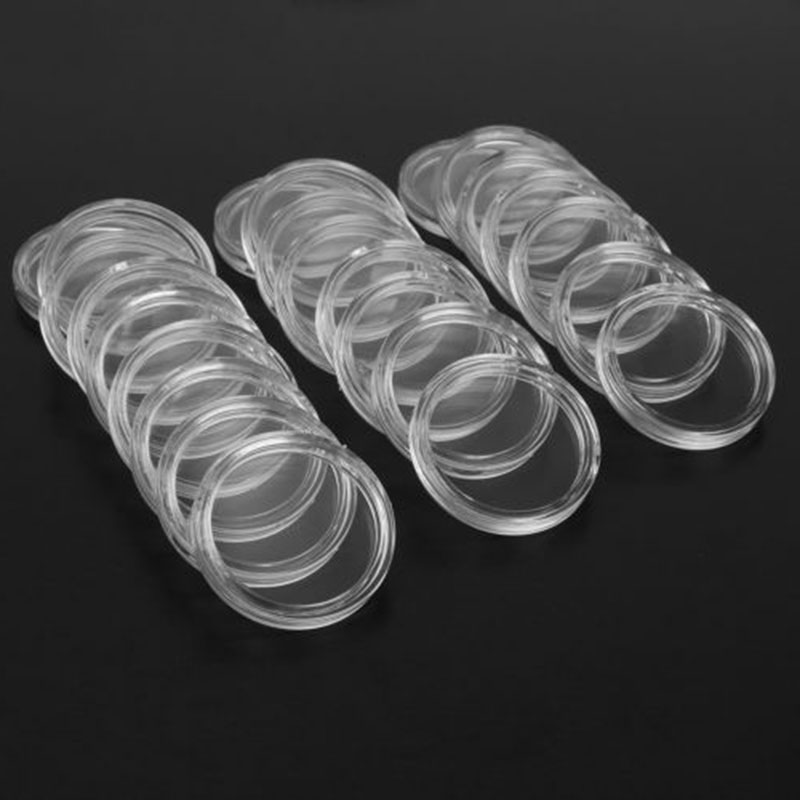 100 Clear Round Coin Holders 3 - Collectors Coins Jewelry & Watches Of Smithtown recensione e prezzo