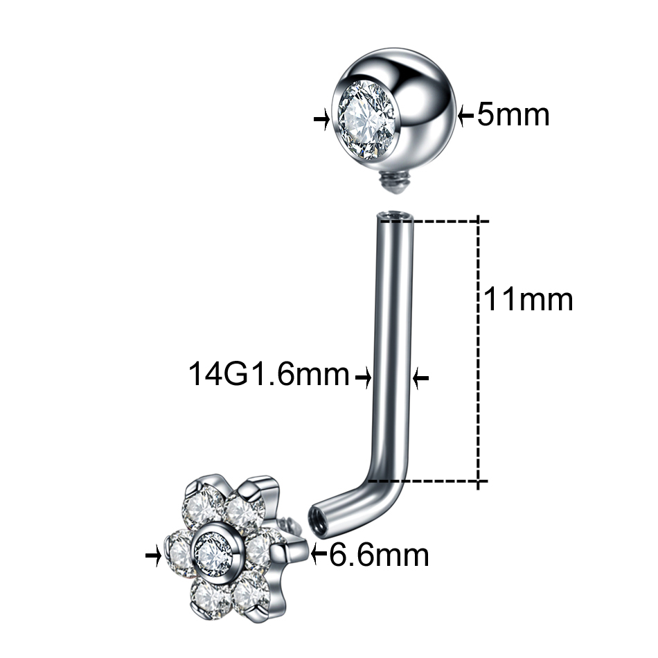 1PC Titanium Christina Piercin - Christina Jewelry & Watches Marguerite Ørestik Forgyldt Sølv recensione e prezzo