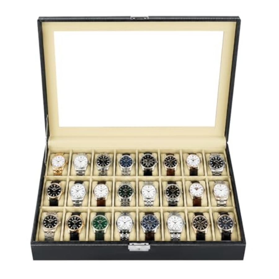 Watch Box 24 Slots Elegant Por - Jewelry Box That Holds Watches recensione e prezzo