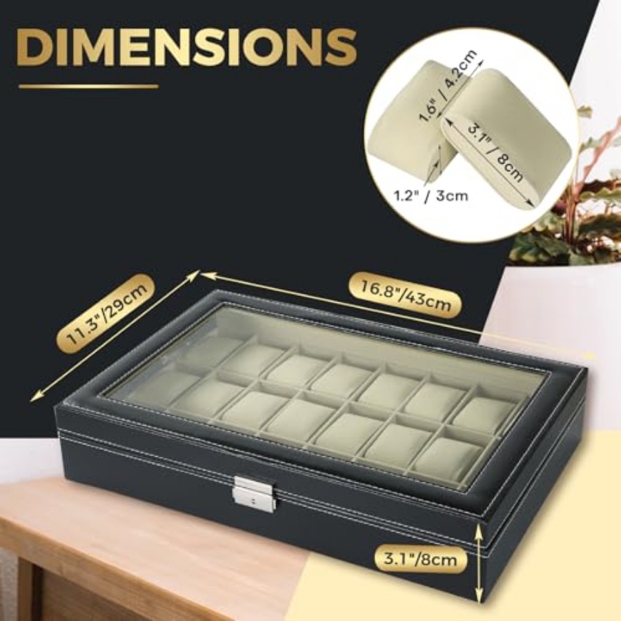 Watch Box 24 Slots Elegant Por - Jewelry Box That Holds Watches recensione e prezzo