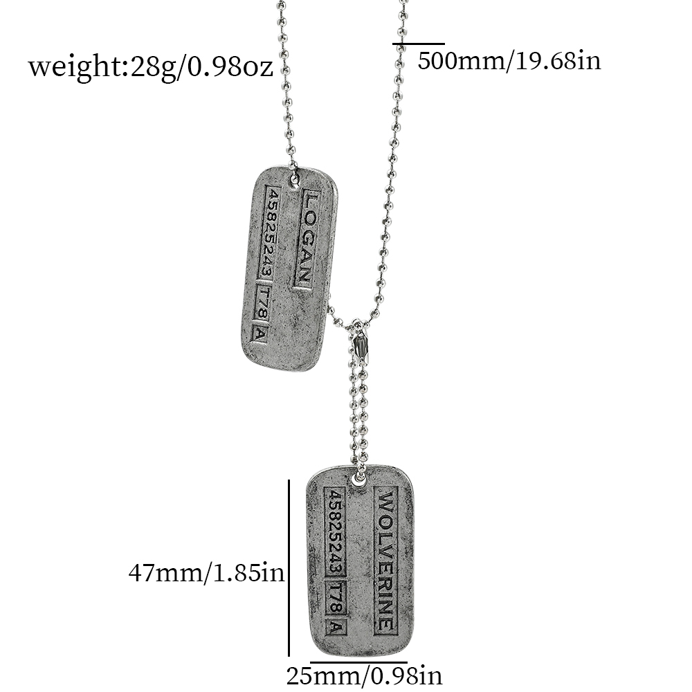 X-Men Wolverine Military Card  - Necklace Pendant recensione e prezzo