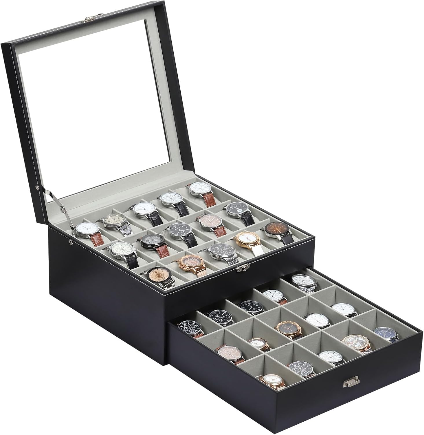 Watch Box Organizer with Glass - Jewelry Box That Holds Watches recensione e prezzo