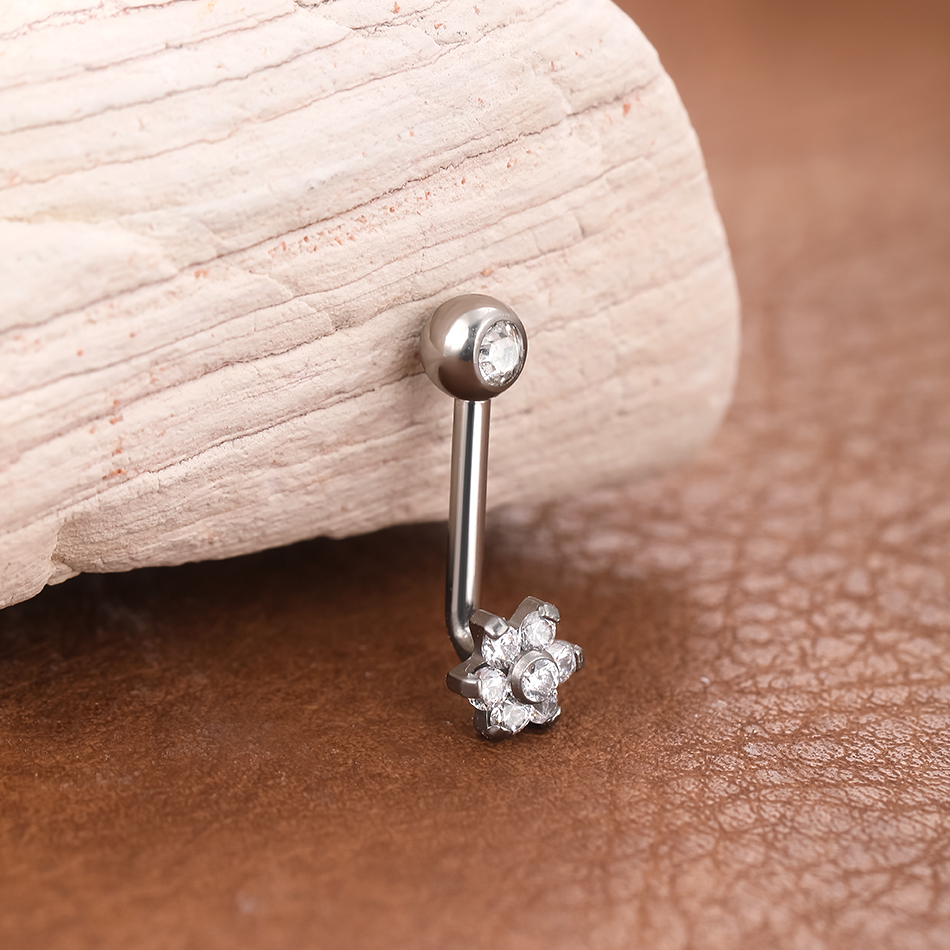 1/5PCS Titanium CZ Crystal Flo - Christina Jewelry & Watches Marguerite Ørestik Forgyldt Sølv recensione e prezzo