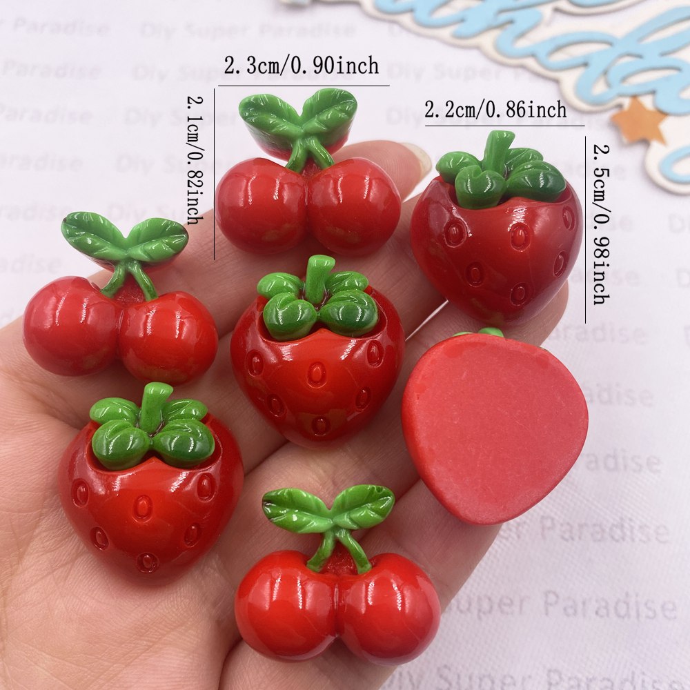 8PCS Resin Kawaii Colorful Red - Paradise Jewelry & Watches Llc Miami recensione e prezzo