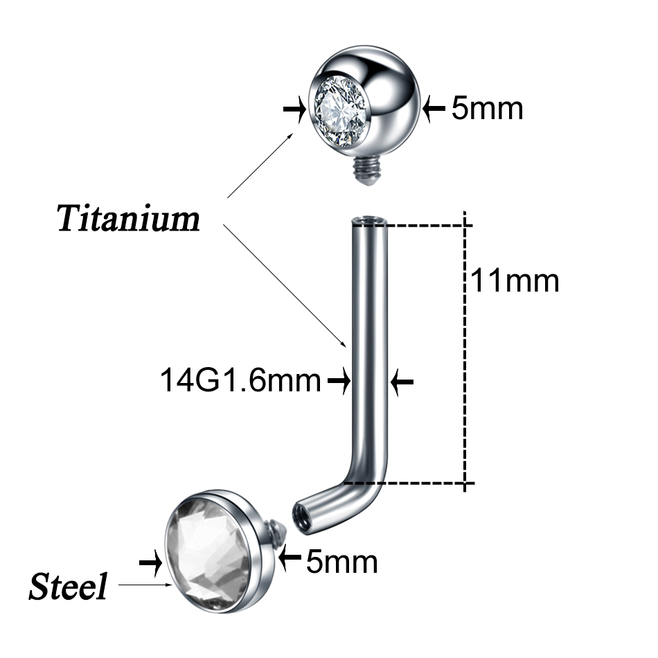 1PC G23 Titanium Crystal Chris - Christina Jewelry & Watches Marguerite Ørestik Forgyldt Sølv recensione e prezzo