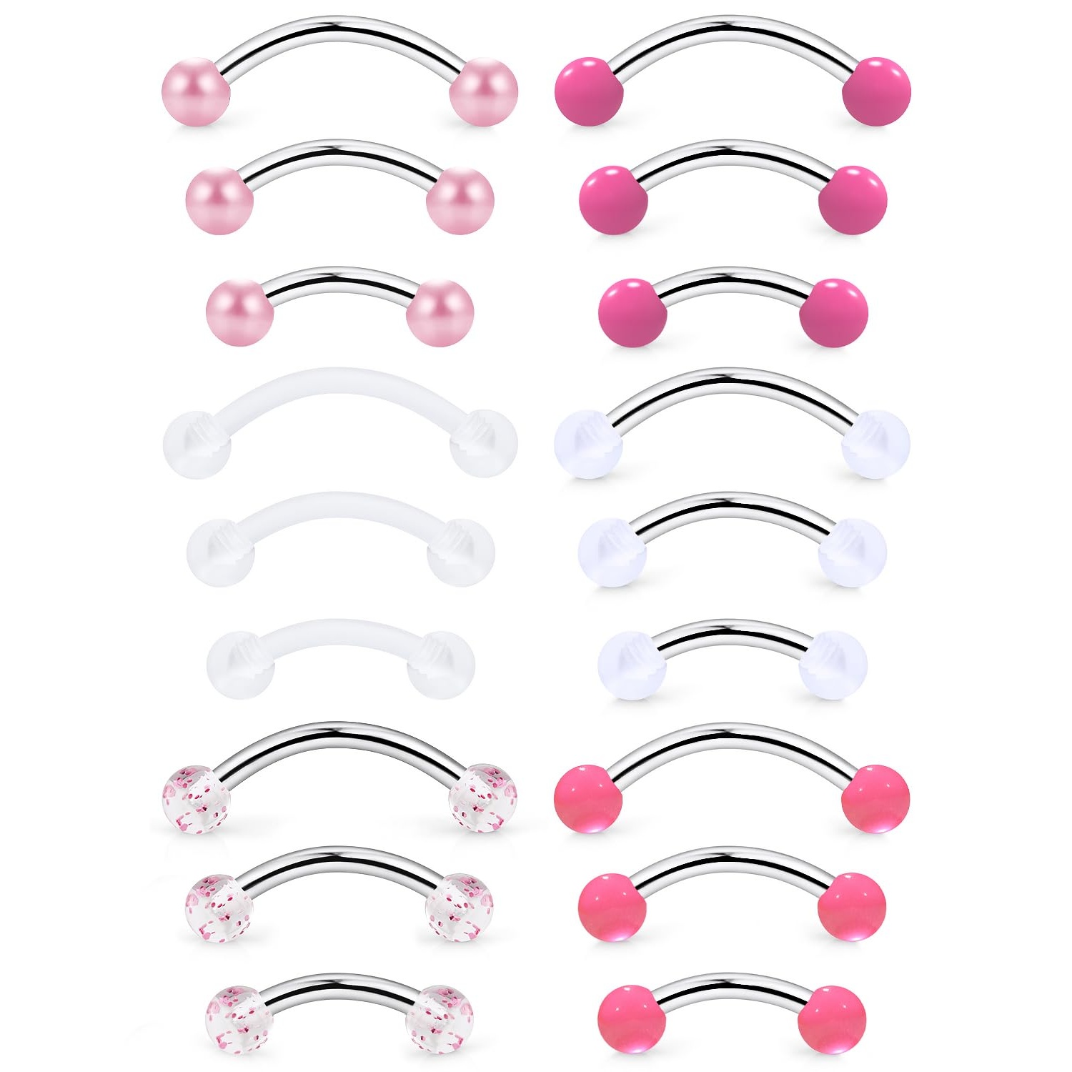 16g 6/8/10mm Eyebrow Rook Vert - Christina Jewelry & Watches Marguerite Ørestik Forgyldt Sølv recensione e prezzo