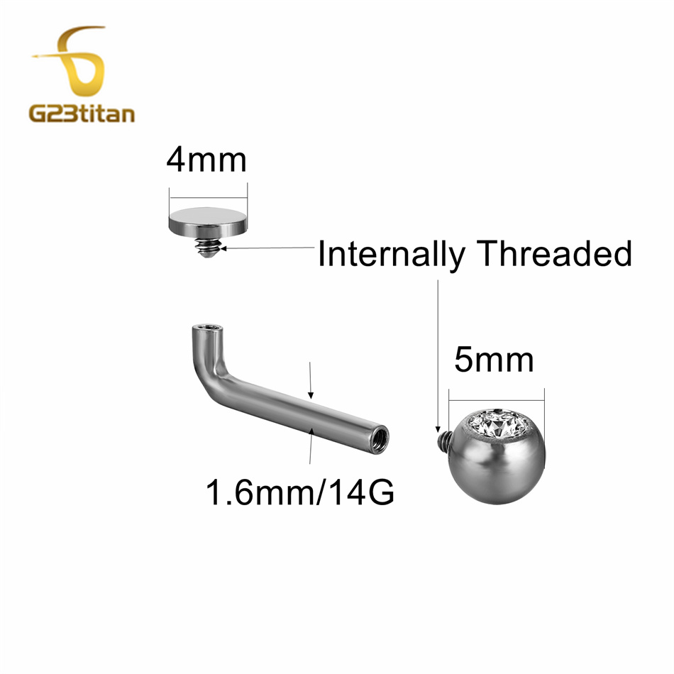 1PC Titanium Pussy Piercing Ch - Christina Jewelry & Watches Marguerite Ørestik Forgyldt Sølv recensione e prezzo