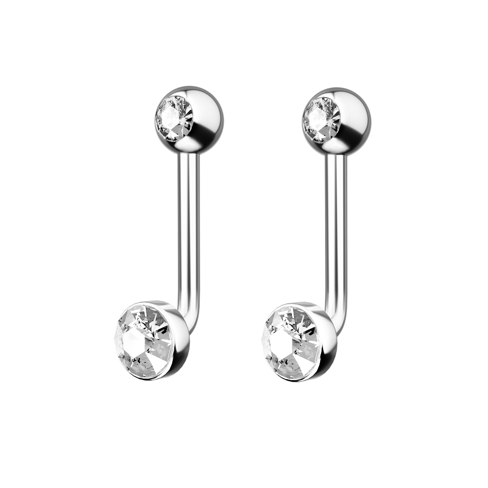 1PC G23 Titanium Crystal Gem C - Christina Jewelry & Watches Marguerite Ørestik Forgyldt Sølv recensione e prezzo