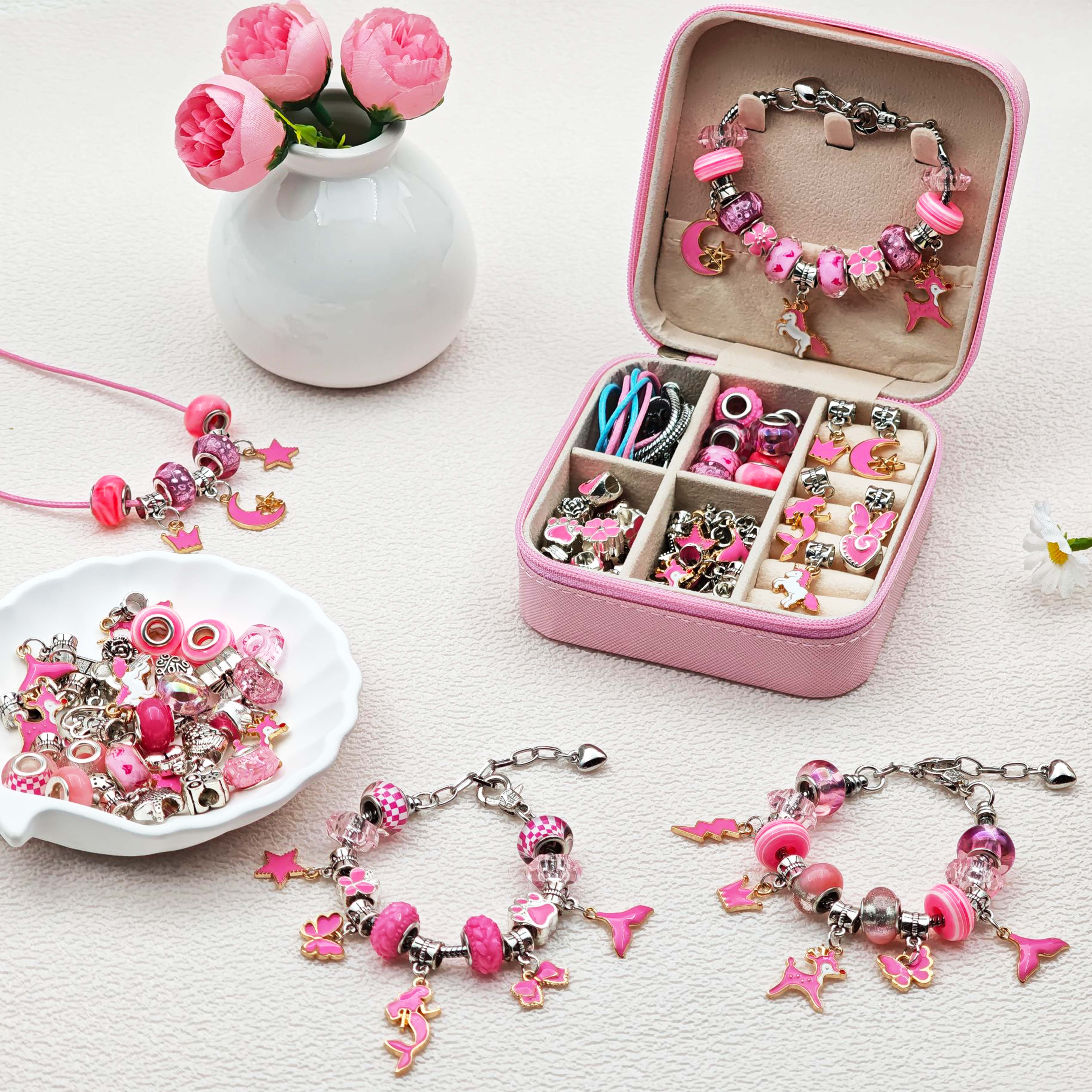 68pcs pink beaded jewelry set, - Fine Jewelry & Watches Photos recensione e prezzo