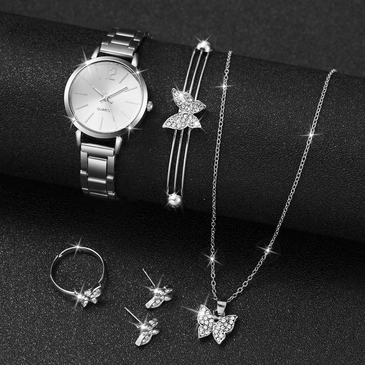 6PCS Fashion Women's Quartz  W - Jewelry Watches Silver recensione e prezzo