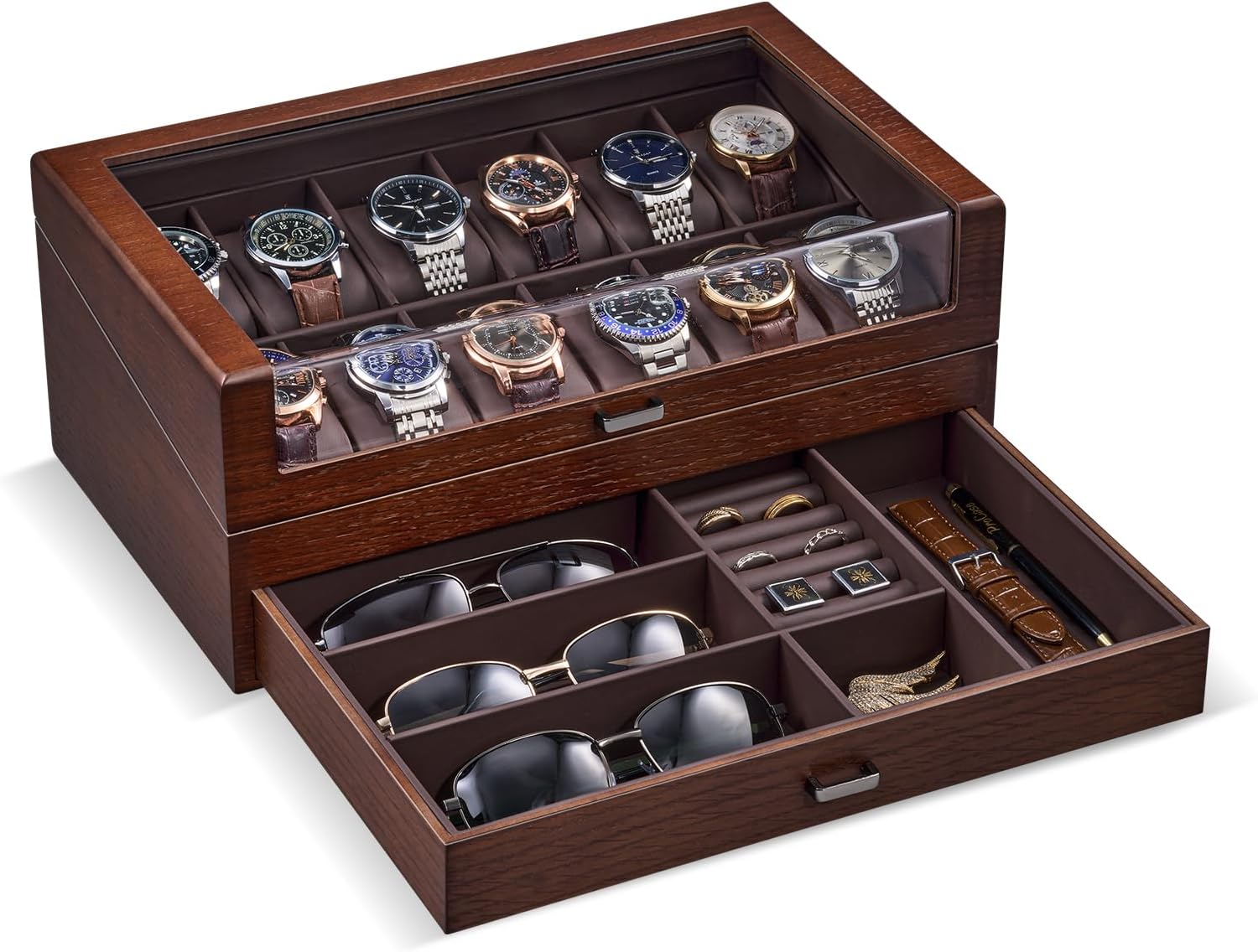 Wooden Watch Box for Men, 2-La - Jewelry Box That Holds Watches recensione e prezzo