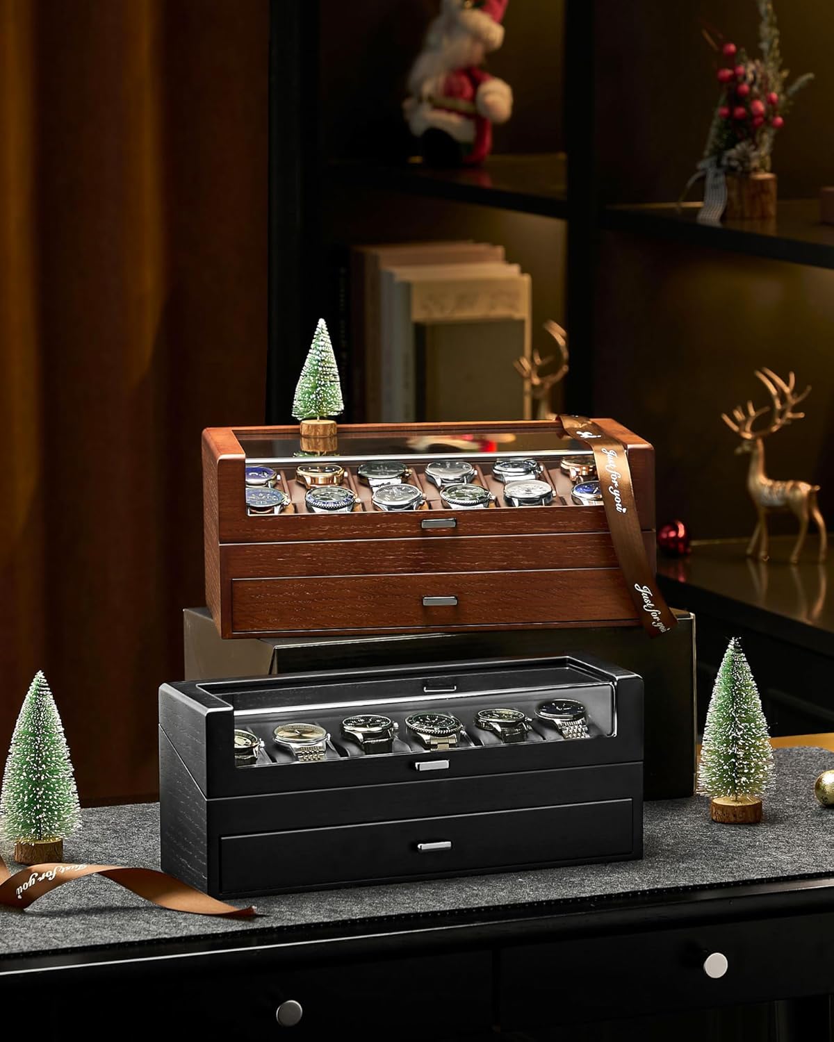 Wooden Watch Box for Men, 2-La - Jewelry Box That Holds Watches recensione e prezzo