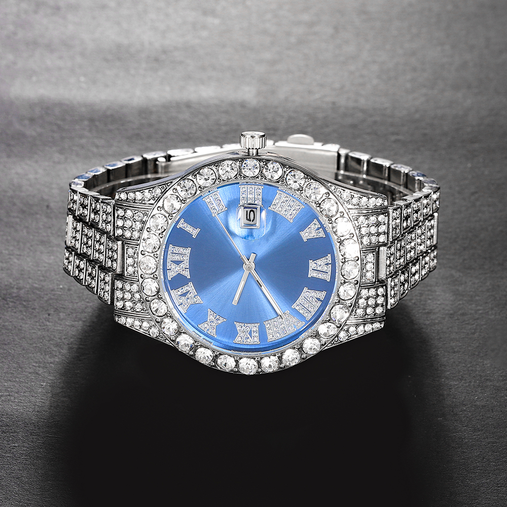 New Punk Men Watch Iced Out Di - Jewelry Watches Silver recensione e prezzo